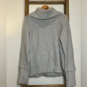 Market & Spruce Light Gray Cowl Neck Sweater